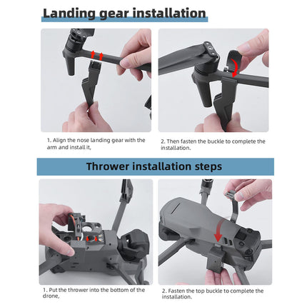 Drone Airdrop System, Durable ABS Airdrop System with Landing Gear for 3