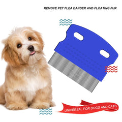 Lmyzcbzl Lice Comb, 4 Piece Flea Comb, Lice Comb Set, Plastic Double-Sided Nits Comb, Metal Teeth Lice Comb, for Removing Flea and Lice