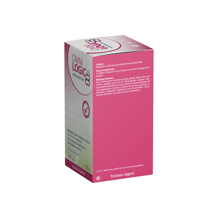 OMNi LOGiC APPLE PECTIN, 180 Capsules, Fiber, Natural Apple Pectin: Swells in the stomach and intestines, Vegan, Gluten-free, Lactose-free