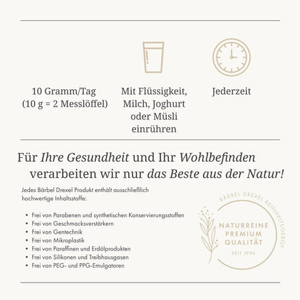 BÄRBEL DREXEL® Soy Lecithin Granules (750g) Pure lecithin 100% Vegan Made in Germany, without genetic engineering, unique active ingredient complex, unsaturated fatty acids + choline, B vitamins, buckwheat