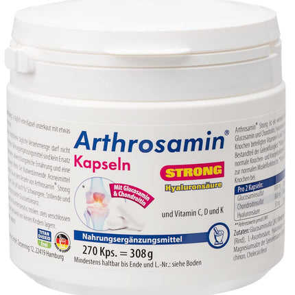 Arthrosamin strong joint capsules with hyaluronic acid, 270 capsules, 304 g