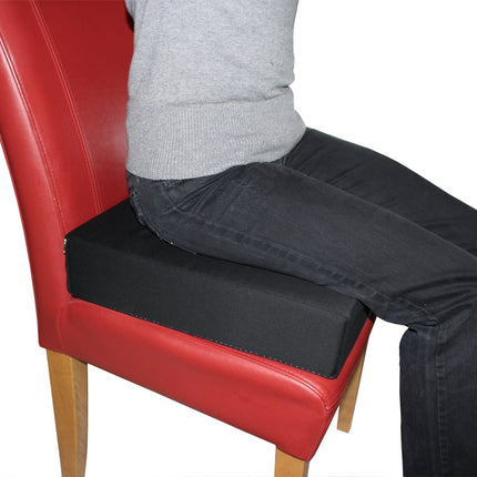 LUplus Orthopedic booster seat 40x40x height 10 cm with cover 100% cotton, black