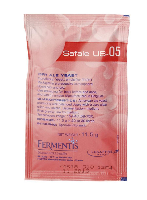 10x Fermentis Safale US-05 11.5g top-fermenting brewer's yeast