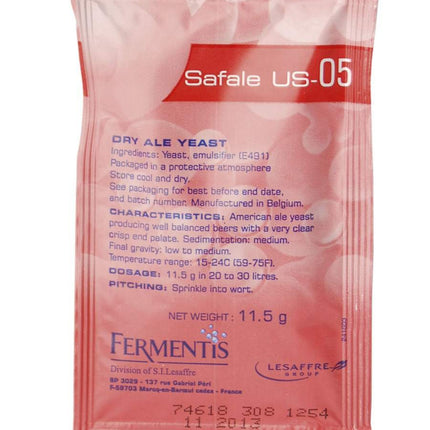 Fermentis 5X Safale US-05 11.5g top-fermenting brewer's yeast