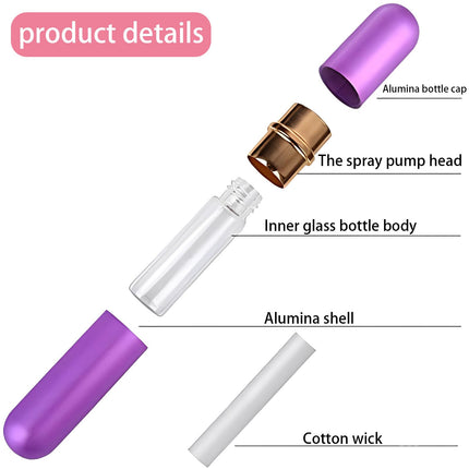 AMSNINK Inhaler Pen - 6 Pack Portable Smelling Sticks for Essential Oils, Aromatherapy with Cotton Wicks, Ideal for On the Go and at Home