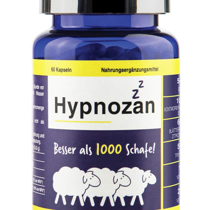Hypnozan - Pills for better sleep Sleeping pills for adults 60 restful nights - 60 bright mornings Laboratory tested Only 1 pill before bedtime (Active pills)