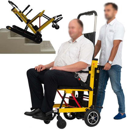 XZLZMYP Folding Wheelchair Stairlift For Disabled Elderly People Portable Electric Stair Chair Wheelchair Evacuation Stairlift Chair Stair Climber,A