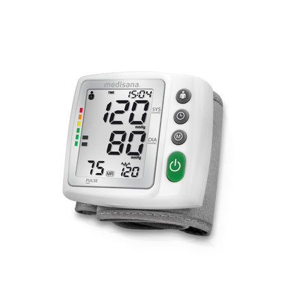 Medisana BW 315 wrist blood pressure monitor, precise blood pressure and pulse measurement, high blood pressure monitor with traffic light scale, blood pressure cuff with arrhythmia detection, memory function