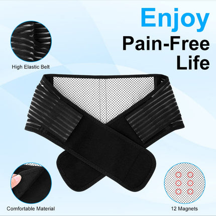 ACWOO Back Brace, Self-Heating Waist Belt, Breathable Back Support Belt, Heat Belt, Back Brace for Men and Women, Anti-Sweat Kidney Belt Back Support, Abdominal Belt (L)