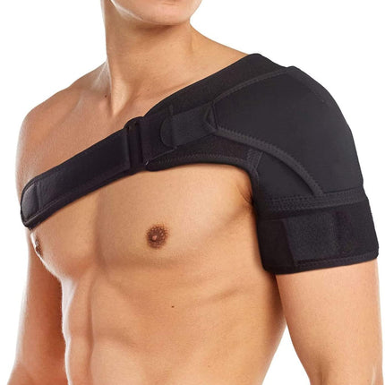 Flow fire Adjustable Shoulder Brace, Neoprene Shoulder Support for Women and Men, Shoulder Brace Pain Relief, Fits Both Left or Right Shoulder (L-XL)