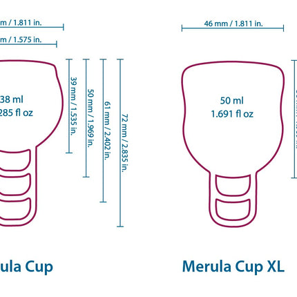 Merula Cup galaxy (purple) - One size menstrual cup made of medical silicone