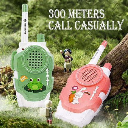 XUBX Walkie Talkies for Children, 300m Range, Set of 2, Children's Walkie Talkie, Toy for Indoor Outdoor Activity Stem, Radio Children for 3-12 Years Gift, Clear Voice for Adventure, Hiking