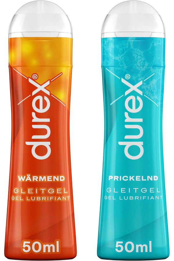 Durex Play Lubricant Versatile Mix Pack for Women &amp; Men - Set with water-based lubricant for sex, condom-compatible (2 x 50 ml)