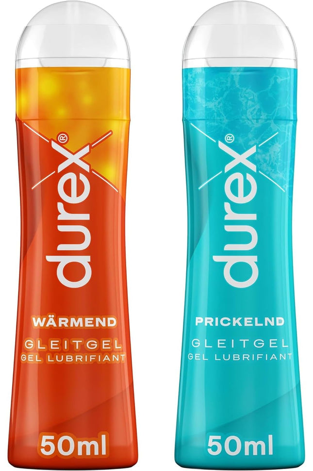 Durex Play Lubricant Versatile Mix Pack for Women &amp; Men - Set with water-based lubricant for sex, condom-compatible (2 x 50 ml)