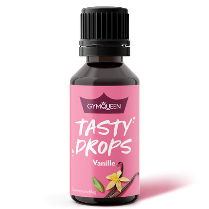 GymQueen Tasty Drops, Vanilla, Flavour Drops without Calories, 30ml