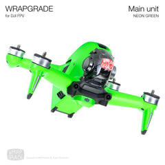 WRAPGRADE Skin Compatible with DJI FPV (NEON Green)