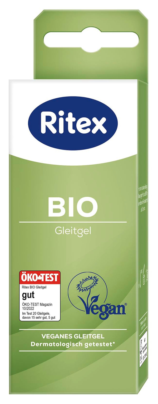 Ritex BIO lubricant, 50 ml, vegan and cruelty-free, free from fragrances and dyes, PEG, parabens, and other preservatives, Made in Germany