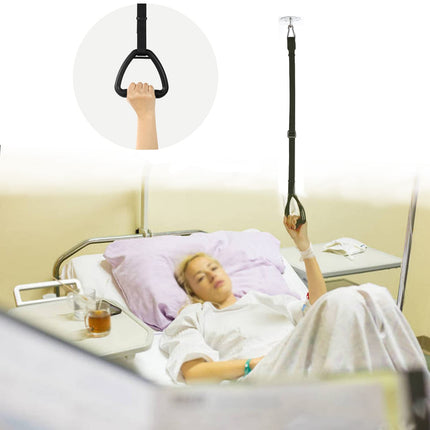 lqwidyf Bed Trapeze for the Elderly, Step Ladder, Bed, Helps Pull-Up Handles for the Disabled, Ceiling Mounted Trapeze for Bed Mobility Transfer, Suitable for Hospital, Bedroom, Bed, Mobile