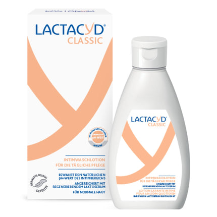 Lactacyd® Classic Intimate Wash Lotion – With adjusted pH and natural L-lactic acid – Clinically tested &amp; approved – 200 ml