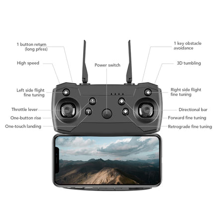 Foldable Drone with 4K HD Dual Camera for Adults, Altitude Hold, Headless Mode, Gravity Sensing, Camera Drones for Adults/Beginners, Gifts for Girls/Boys