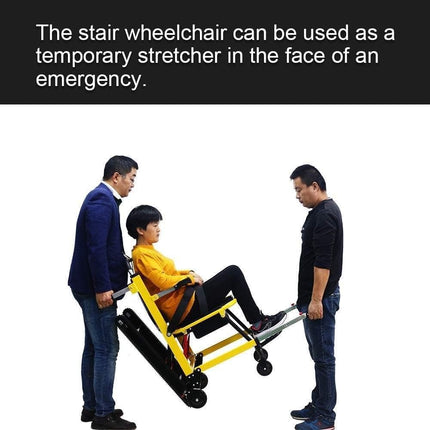 WOLWES Electric Stairlift Wheelchair for Elderly People, Aluminum Alloy Yellow