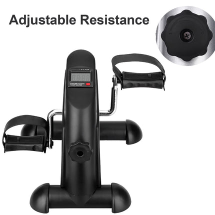 himaly Mini Bike Exercise Bike, Arm and Leg Trainer, Pedal Trainer for Seniors and Young People, Endurance Training, Various Resistance Levels, Training Device for Home and Office, Black