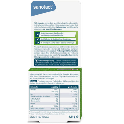 sanotact Digestive Hero (40 mini tablets) • For bloating, flatulence, feeling of fullness. Digestive tablets in a click dispenser for on the go. • Supports digestion.