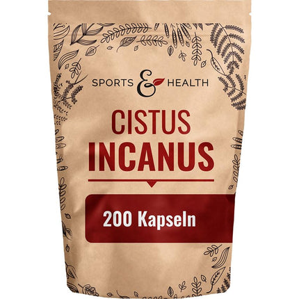 Cistus Incanus Capsules - 180 Capsules - 860mg per daily dose - Vegan - Rockrose Capsules - Cystus