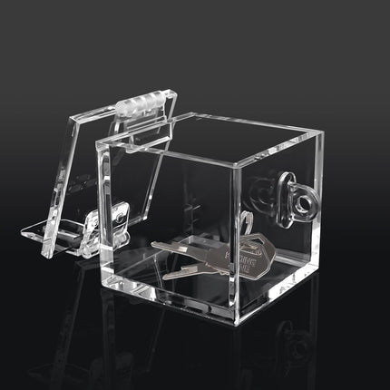 MFMYEE BDSM Chastity Cage Key Safe, Transparent Chastity Keychain, Chastity Game Acrylic Box, Multifunctional New Sexy Toys, Anti-Cheating Lock (Transparent)