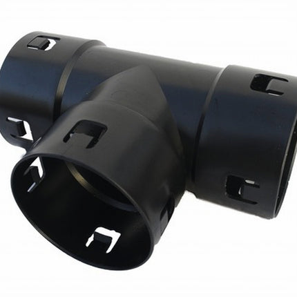 Scheiter KG - T-piece DN50 drainage accessories - Black - Polypropylene (PP) or comparable plastic material - Drainage T-piece - Drainage connector - Drainage fitting - 1 piece