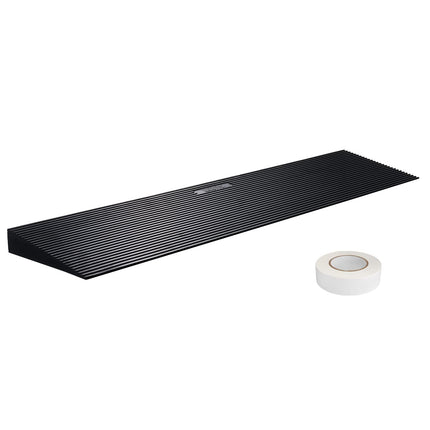 VEVOR Threshold Ramp Solid Rubber Door Threshold Ramp Max. Load Capacity up to 15T Curb Ramp 90x20x3cm Wheelchair Ramp with Double-Sided Adhesive Tape Access Ramp Rubber Ramp Self-Cutting