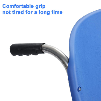 Foldable shower-commode wheelchair, height adjustable with removable bucket and footrests, mobile toilet chair with wheels, suitable for seniors and people with limited mobility Bl
