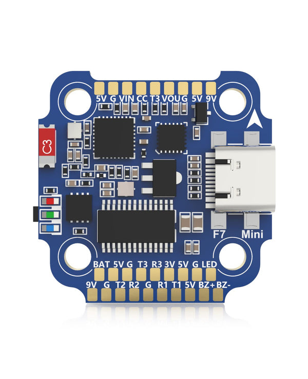 Mini F7 Flight Controller 3-6S 20x20mm Built-in Bluetooth Drone Stack Support Wireless Tuning for 2-4 inch FPV Drone