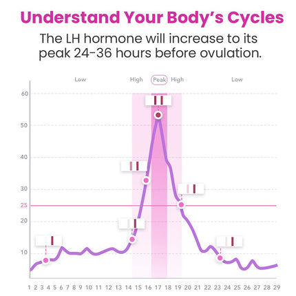 Femometer 50 Ovulation Tests 25 miu/ml, Sensitive Fertility Prediction Test Strips
