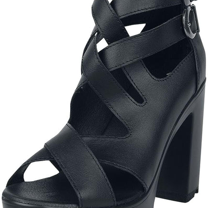 Black Premium by EMP Women's Black High Heels with Straps EU41