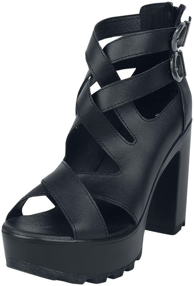 Black Premium by EMP Women's Black High Heels with Straps EU41
