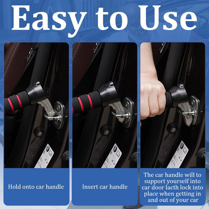 URAQT mobility aid for car, car door handle for elderly people car handle, door handle for seniors entry aid exit aid grab handle assistant support handle, car cane supports all doors