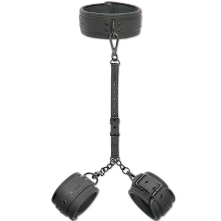 DaniChou® 3-in-1 Bondage Set with Collar &amp; Handcuffs, Premium SM Toys for Couples, Bondage Set, Handcuffs, BDSM Collar, Restraints, Sex Toys for Couples, Sex Toys Erotic