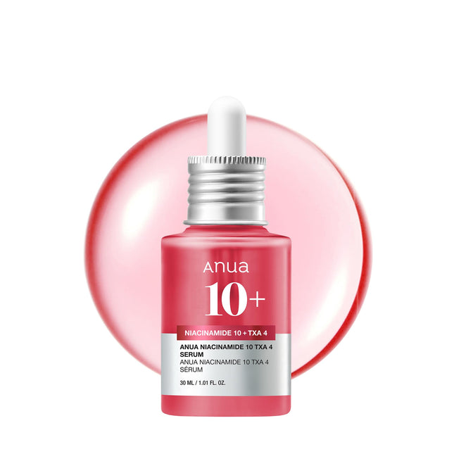 ANUA 10% Niacinamide + 4% Tranexamic Acid Serum, Ceramide, Hyaluronic Acid, Vitamin B12, Natural Color, for Sensitive Skin, Korean Glass Skin, Fragrance-Free (30 ml)