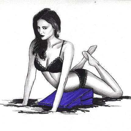 Velinda Sex Wedge Wedge-shaped Sex Pillow Love Pillow Sex Furniture Love Furniture Erotic Furniture (Color: Red)