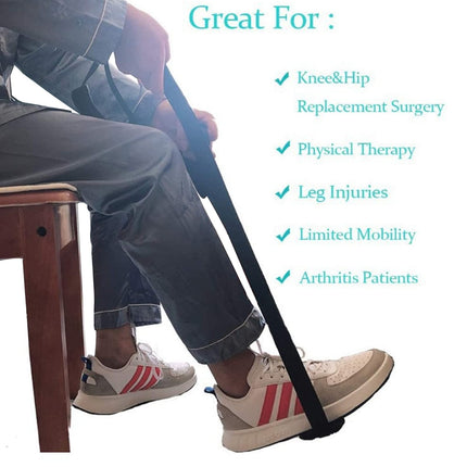 Leg Lifter Strap Foot Lifter Handle, Mobility Lift Leg Lifter Aid for Elderly, Disability, Handicap, Hip Replacement Pediatric 35-44" Disability Mobility Aids for Bed Wheelchair