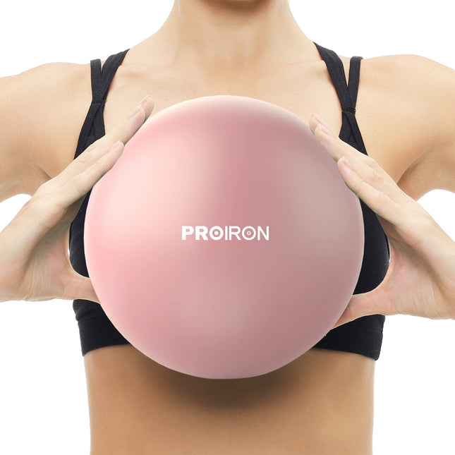 PROIRON Exercise Ball Small 25cm, Pilates Ball with Training Instructions, Fitness Ball Small with Inflatable Straw, Gym Ball for Pilates, Yoga, Full Body Workout - Pink