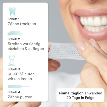 Uniquesmile Teeth Whitening Strips - Test winner 2024 - 100 days risk-free trial - peroxide-free - innovative formula with natural ingredients (value pack of 40 strips)