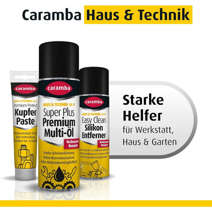 Caramba Power Oil Stain Remover, Removes oil stains on paving stones, concrete, textiles, and more, suitable for garage floors, gel texture, 1 l