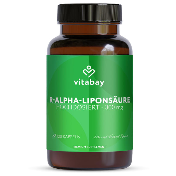 Vitabay R-Alpha Lipoic Acid 300mg - 120 Capsules High Dose and Vegan - Alpha Lipoic Acid with High Bioavailability, Laboratory Tested &amp; Made from High-Quality Raw Materials