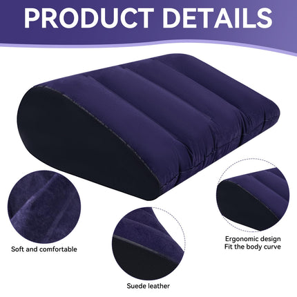 Sex Lumbar Pillow Sex Pillow, Inflatable Wedge Triangle Pillow for Sex Positions Erotic Pillow Ramps Sex Toys Sex Women Position Pillow Sex Furniture for Couples, Men, Women (Blu Scuro)