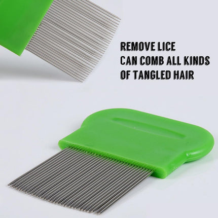 4 pieces metal lice comb, flea combs, stainless steel extra fine lice comb goldgeist, for removing lice and dandruff for all hair types, lice treatment gentle for babies, children, adults and pets