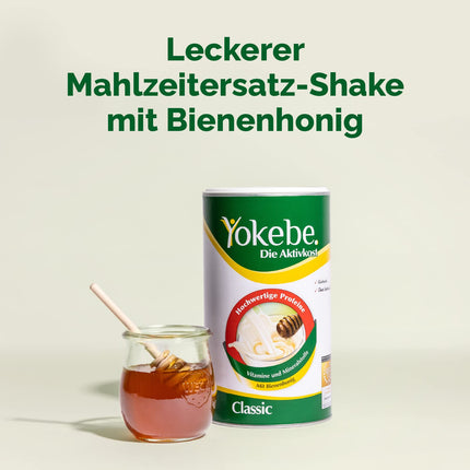 Yokebe Classic - Diet Shake for Weight Loss - Gluten-Free and Vegetarian - Meal Replacement for Weight Loss with High-Quality Proteins - 500 g = 12 Servings