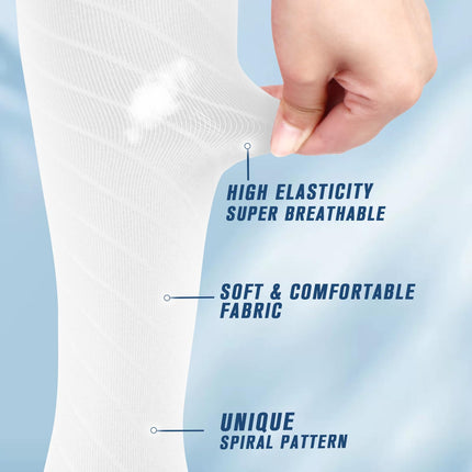 beister 20-30 mmHg Medical Compression Stockings for Women &amp; Men, Open Toe Calf Compression Knee Highs, Graduated Support Stockings for Varicose Veins, Edema, Pregnancy