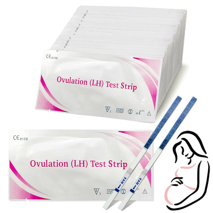 50 ovulation test strips, fertility test for women, 25 miu/ml optimal sensitivity, accurate ovulation test tracking, fast and accurate results